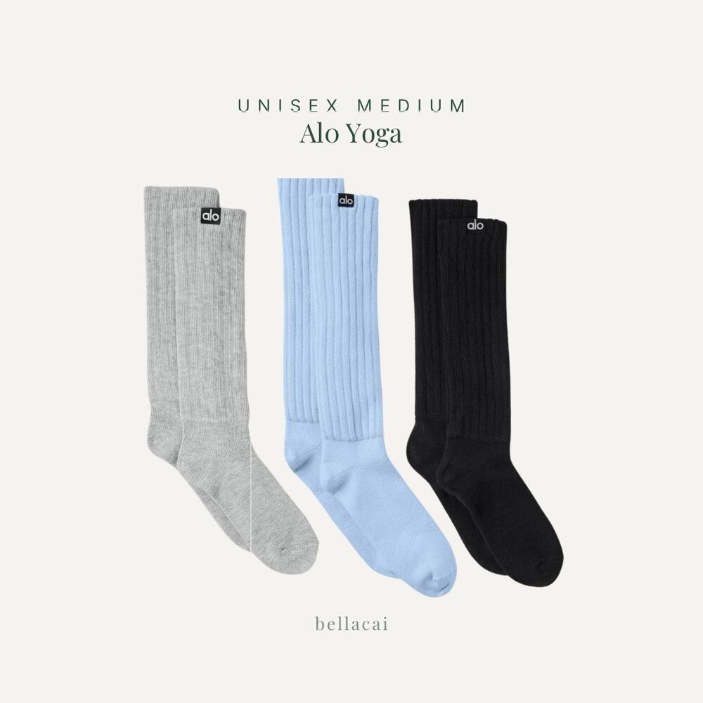 Alo Yoga | Unisex Scrunch Sock Bundle of 3 Size Medium NWT